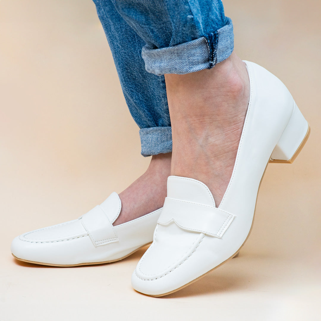 Loafer hot sale heels shoes